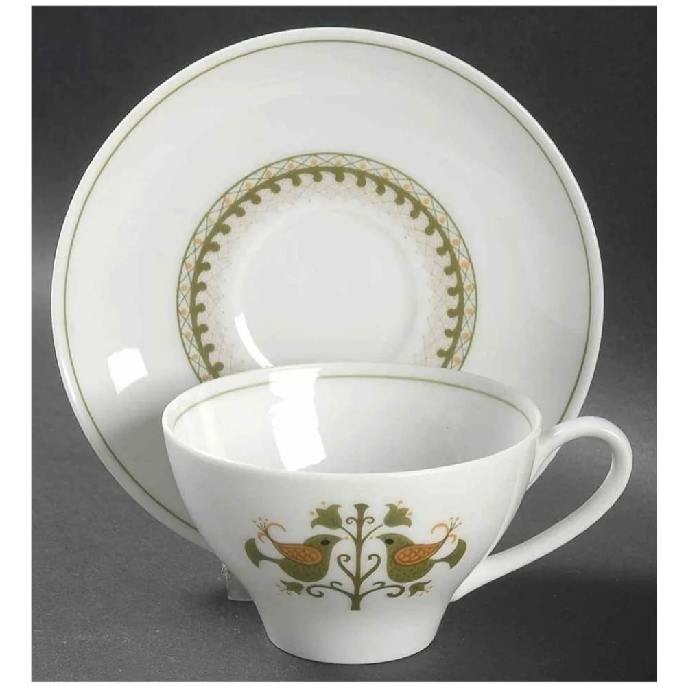 Vintage Noritake  Hermatige Tea Cup and Saucer Set of 2 Pattern 6226